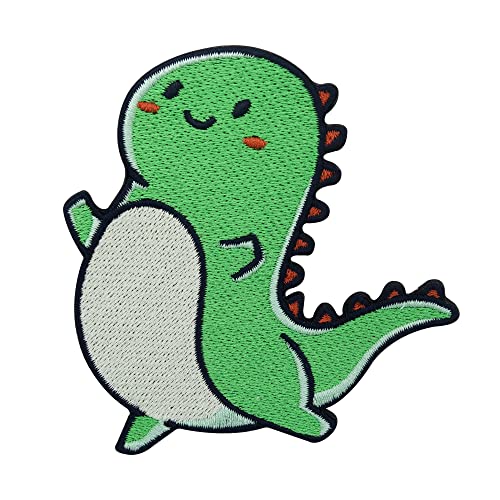 Kinder T-Rex Dino Patch zum Aufbügeln | Dinosaurier Patches, Jungen Bügelflicken, Tyrannosaurus Flicken zum Aufnähen, Aufnäher Finally Home von Finally Home