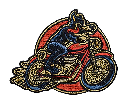 Finally Home Lone Wolf on Tour Biker Retro Patch zum Aufbügeln | Motorrad Kutte Patches, Rückenaufnäher für Lederwesten, Motorradjacke Rückenpatch, Motorcycle Aufnäher von Finally Home