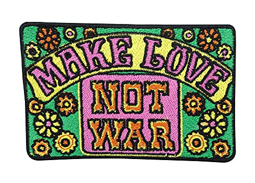 Finally Home Make Love not War Patch zum Aufbügeln | Hippie Blumen Patches, Peace Flicken, Aufbügler, Aufnäher von Finally Home