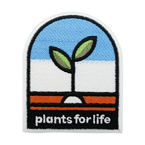 Finally Home Patch zum Aufbügeln - Plants for Life | Pflanzen Patches, Erde Bügelbild, Baum Aufbügler, Natur Aufnäher von Finally Home