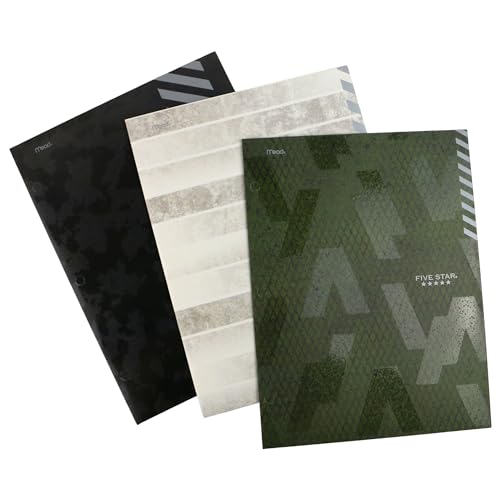 Five Star Grafik-Papierordner mit 4 Fächern: 4-pocket folder/assorted 3-pack/Sortiert (3 Farben) / 3-pack von FindTape