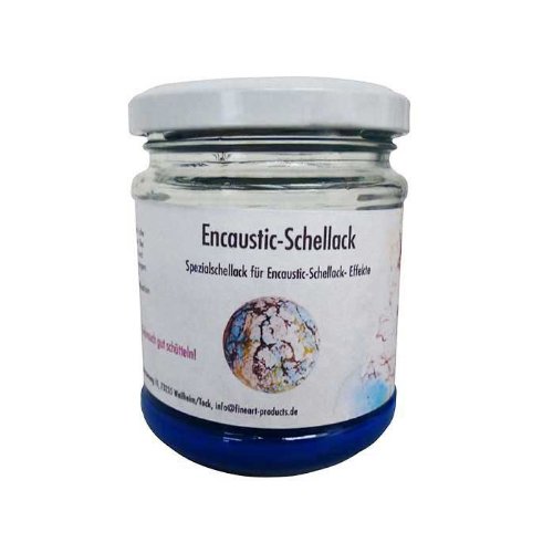Encaustic-Schellack, 100 g im Gläschen, Blau von Meyco