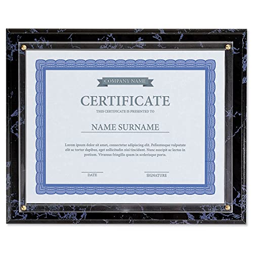 Fine Stationery Black Marble Award Plakette, zum Einschieben, 21,6 x 28,9 cm, für Urkunden oder Diplome, Wandrahmen von Fine Stationery