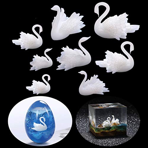 FineInno 8 PCS 3D Mini Swan Silikonform Füller Gießform Füller Resin Filler Harz Füller Schmuck Basteln Epoxidharz Füller Schmuck Schmuckherstellung… von FineInno