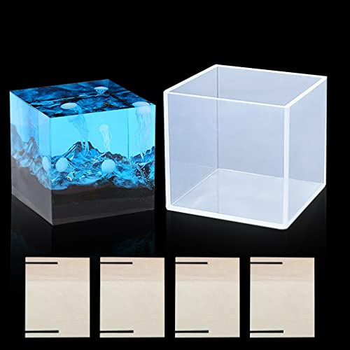 FineInno Würfel Gießformen,8.5cm Quadrat Harzformen,Epoxidharzformen Cube Resin Mold Gießharz Formen für DIY Handwerk Kerze Seife von FineInno