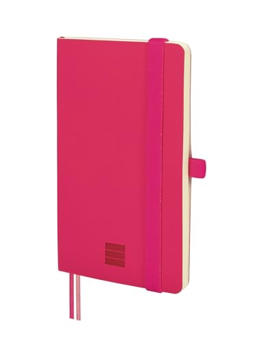 Finocam Nexo Notizbuch, weicher Einband, Fuchsia, kleines Notizbuch mit mikroperforierten Blättern, Tasche und Stifthalter, 72 Blatt, ideal zum Schreiben und Zeichnen von Finocam