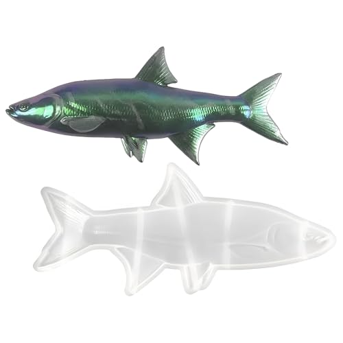 Finyoffiy 3D Fisch Silikonformen Tiere Silikonform Gießformen Statue Epoxidharz Formen DIY Fish Resin Molds für Wandbehang Ornament Dekoration, (B) von Finyoffiy