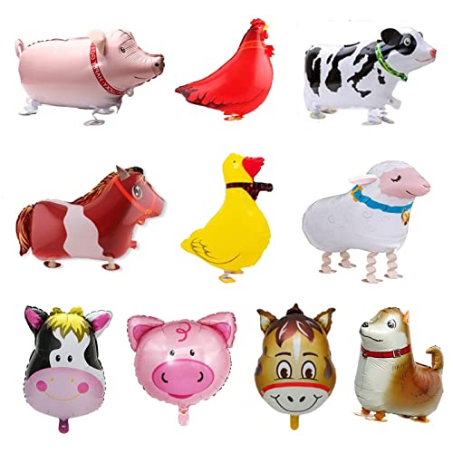 Gehen Tier Ballons Haustier Hund Ballons mit 10pcs Welpen Hunde Geburtstagsparty Zubehör Kinder Ballons Tier Thema Geburtstagsparty Dekorationen Kinder Ballons Tier Thema Geburtstagsparty Dekorationen von Finypa