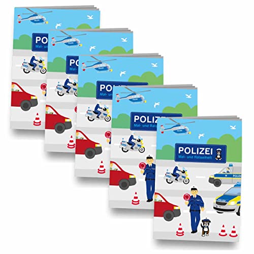 5 Stück Rätselheft Polizei // Mitgebsel Polizeigeburtstag // Kindergeburtstag Polizei Mitgebsel von Firlefantastisch Der Partyshop