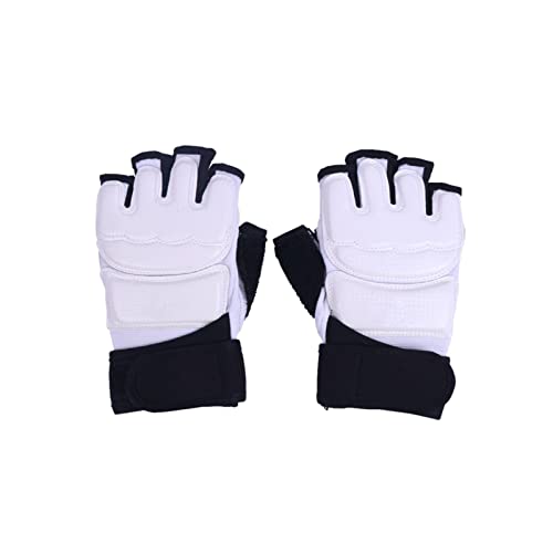 Firulab Taekwondo-Fußschutz - Magic Tape Taekwondo Handschuhe Fußschutz - Atmungsaktive Halbfinger-Taekwondo-Handschuhe zum Boxen, Kickboxen, Handgelenkbandagen, Knöchelstütze von Firulab