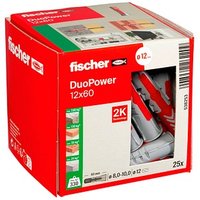 fischer DuoPower 12x60 2K 538253 Universaldübel-Sortiment Ø 12 mm x 60 mm, 25 Stück von Fischer