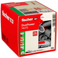 fischer DuoPower 14x70 2K 538254 Universaldübel-Sortiment Ø 14 mm x 70 mm, 20 Stück von Fischer