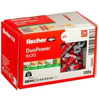 fischer DuoPower 6x30 2K Universaldübel-Sortiment Ø 6 mm x 30 mm, 100 Stück von Fischer