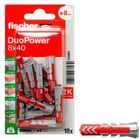 fischer DuoPower 8x40 2K 534994 Universaldübel-Sortiment Ø 8 mm x 40 mm, 18 Stück von Fischer