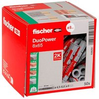 fischer DuoPower 8x65 2K Universaldübel-Sortiment Ø 8 mm x 65 mm, 50 Stück von Fischer