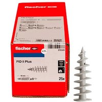 fischer FID II Plus 570349 Dämmstoffdübel Ø 28 mm x 80 mm, 25 Stück von Fischer