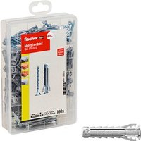 fischer Meister-Box - SX Plus S 513777 Dübel- und Schrauben-Sortiment Ø 6/8/4,5/5 mm 30/40/55 mm, 160 Stück von Fischer