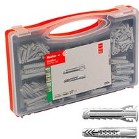 fischer RED-BOX - SX Plus, UX 2K Universaldübel-Sortiment Ø 6/8/10 mm 30/40/50/60 mm, 290 Stück von Fischer