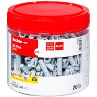 fischer SX Plus 6x30 567921 Spreizdübel Ø 6 mm x 30 mm, 200 Stück von Fischer