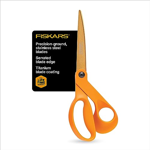 Fiskars 12-96536984 Gartenschere, gezahnt, Titan-Nitrid-Schere, 22,9 cm von Fiskars