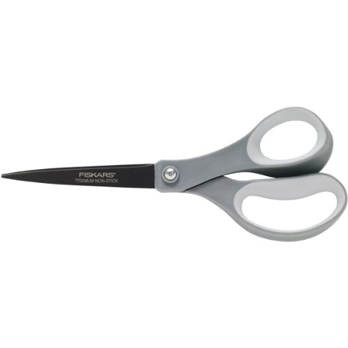 Fiskars 1541301001 Antihaft-Schere, Titan, Softgrip-Schere, 20,3 cm Länge, 8,9 cm Schnitt von Fiskars