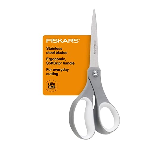 Fiskars Allzweckschere, Hochleistungsschneiden, Edelstahlklingen, ergonomische und komfortable Griffe, perfekt für Kunst und Handwerk und Büro, Schere für Büro von Fiskars