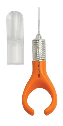 Fiskars Finger-Bastelmesser/Cutter, Für Rechts- und Linkshänder, Gesamtlänge: 17,6 cm, Qualitätsstahl/Kunststoff, Orange, 1003738 von Fiskars