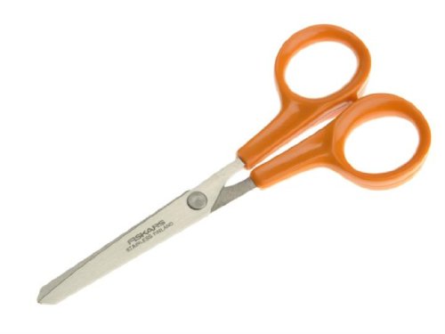 Fiskars Hobbyschere, Länge: 13 cm, Für Rechts- und Linkshänder, Rostfreie Stahl-Klinge/Kunststoff-Griffe, Orange, Classic, 1005154 von Fiskars