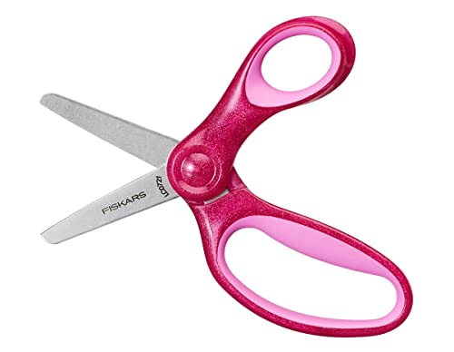 Fiskars Kinderschere, Ab 6 Jahren, Länge: 13 cm, Für Rechts- und Linkshänder, Metall-Klinge/Kunststoff-Griffe, Pink, Glitter, 1064074 Fiskars Kinderschere, Ab 6 Jahren, Länge: 13 cm, Für Rechts- und Linkshänder, Metall-Klinge/Kunststoff-Griffe, Pink, Glitter, 1064074 von Fiskars