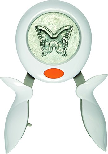 Fiskars Motiv-Stanzzange, Schmetterling, Ø 3,8 cm, Für Links- und Rechtshänder, Qualitäts-Stahl/Kunststoff, Weiß/Orange, L, 1016269 von Fiskars