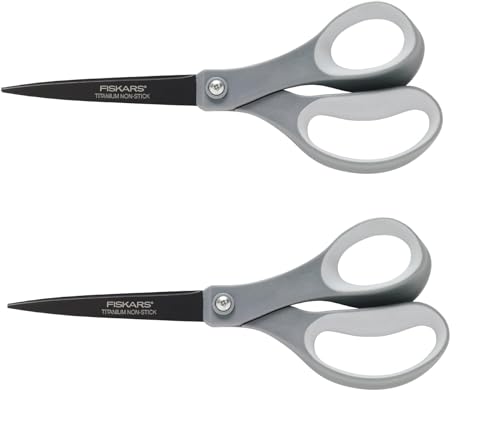 Fiskars Performance 2 Stück Soft Grip Straight Antihaft Titanium Schere 20,3 cm von Fiskars