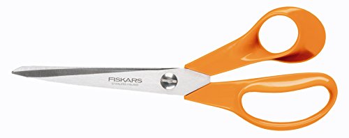 Fiskars Universalschere für Bastel-, Näh-, und Büroarbeiten, Classic, Länge: 21 cm, Für Rechtshänder, Orange, 1005148 von Fiskars