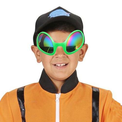 Alien-Brille – lustige Alien-Brille, Antennen-Stirnband, Regenbogenlinse | Party Urlaub Alien Alternative Modellierung Kostüm Brille, Regenbogen Linse Sonnenbrille Halloween Party Requisiten Zubehör von Fisssure