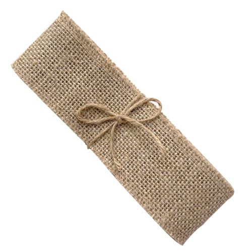 Sackleinenband, natürliche Jute, 5 cm x 2 m, braunes Band zum Basteln, rustikales Juteband für Scrapbooking, Verzierungen, Verzierungen, Verpackungen, Hochzeitsdekorationen von FitLit