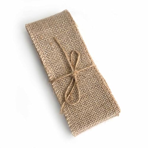 Sackleinenband, natürliche Jute, Juteband, Rolle, 6 cm x 2 m, braunes Band zum Basteln, rustikales Juteband für Scrapbooking, Verzierungen, Verzierungen, Verpackungen, Hochzeitsdekorationen von FitLit