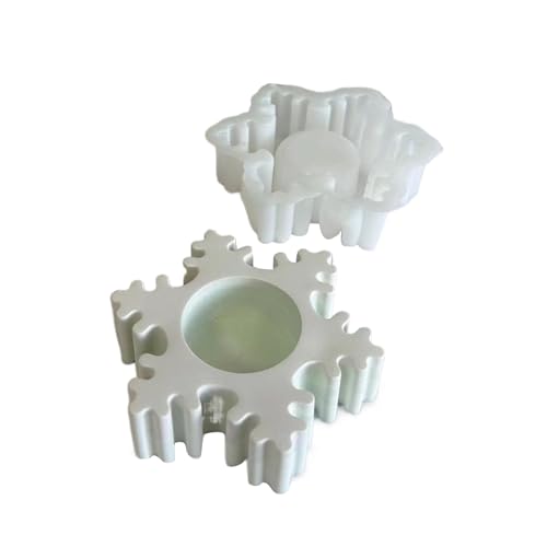 Fitooles 3D-Kerzenhalter-Silikonform, Schneeflockenform, Kerzenhalter, Gießform, Möbeldekoration von Fitooles