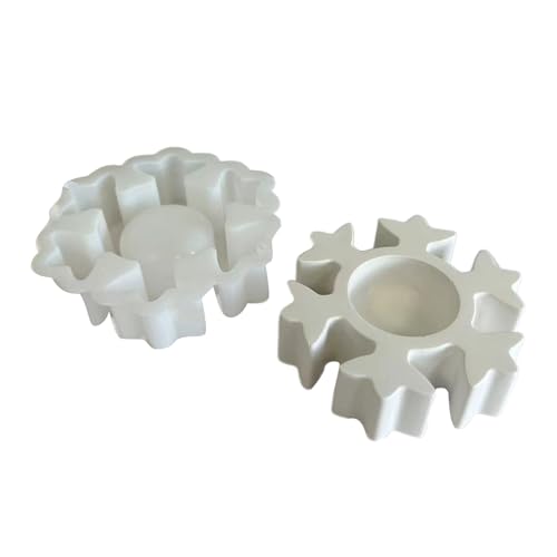 Fitooles 3D-Kerzenhalter-Silikonform, Schneeflockenform, Kerzenhalter, Gießform, Möbeldekoration von Fitooles