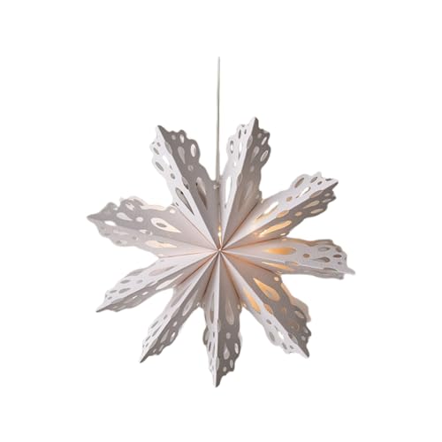 Fitooles Schneeflocke Hängende Ornament Papier Dekoration Beleuchtete LED-Lichter mit warmweißem Licht für Weihnachten von Fitooles