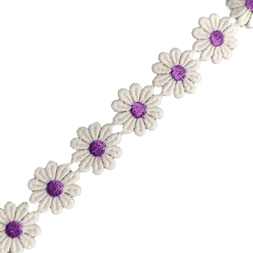 Fitooles Spitzenband mit Blumenmuster, 91 cm, 25 mm breit, bestickt, für Hochzeitskleid, Kleidung von Fitooles