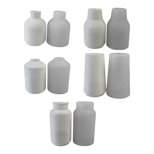 Fitooles Stabile Silikon-Vasenformen-Set, Zubehör für Harz, Gips, Bastelbedarf, Blumentöpfe, Set für Zuhause von Fitooles