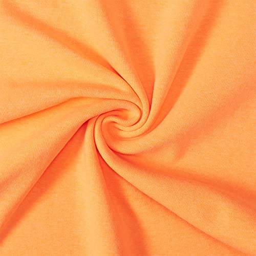 Bündchenstoff Neon, Schlauchware, glattes Bündchen, meliert neonorange (25cm x 35cm/70cm) von Fitzibiz