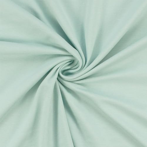 Viskose-Jersey Stoff, elastisch, uni mint (Länge am Stück: ab 50cm / Breite: 150cm) von Fitzibiz