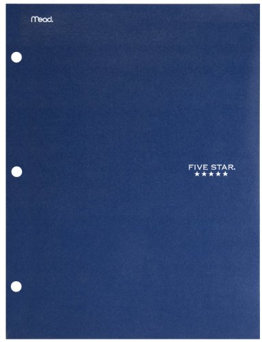 Fünf Star Ordner, Viertaschen - 1 Packung navy von Five Star