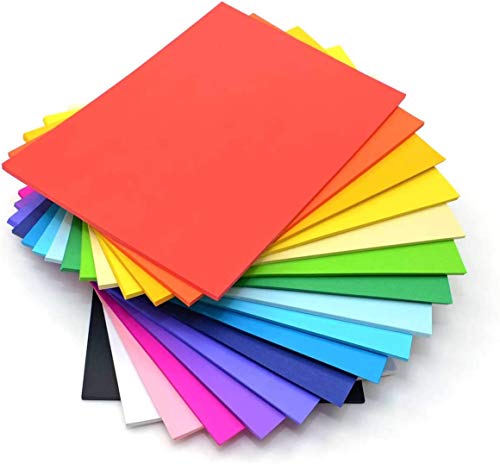 60 Blatt Buntpapier DIN A4 230g /m² I zum Basteln und Gestalten I Basteln stabiler kreativ Tonkarton Fotokarton I DIY buntes Tonpapier I Bastelkarton von FiveShops