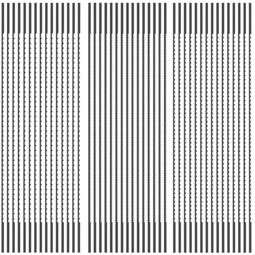 Fivetwofive 45-Teiliges Dekupiersägeblatt-Set mit Glattem Ende, Langlebiges Dekupiersägeblatt zum Holzschneiden, 5 zum Schneiden Von und Kunststoff von Fivetwofive