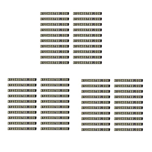 Fivetwofive 60 SäTze Preis Anzeige Quadratisch Verstellbares Preis Schild für Preis Anzeige Theken StäNder Nummer Buchstabe Dollar Preis Block Kit M Fivetwofive 60 SäTze Preis Anzeige Quadratisch Verstellbares Preis Schild für Preis Anzeige Theken StäNder Nummer Buchstabe Dollar Preis Block Kit M von Fivetwofive