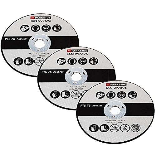 Parkside Trennschreibe Schleifscheibe 3x für Parkside Akku Winkelschleifer PWSA 12 B1 LIDL IAN 351903 Akku Handwerkzeug Hand Winkelschleifer Schleifscheiben Parkside (3er Set) von FixedByU