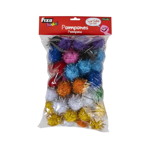 Fixo Kids Pom Pom Pelos 5 cm 57 Stück Glitzer Fixo Kids Pom Pom Pelos 5 cm 57 Stück Glitzer von Fixo Kids