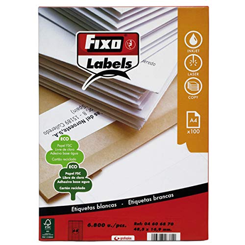 Fixo Etiketten weiß 64,6 x 33,8 cm von Fixo