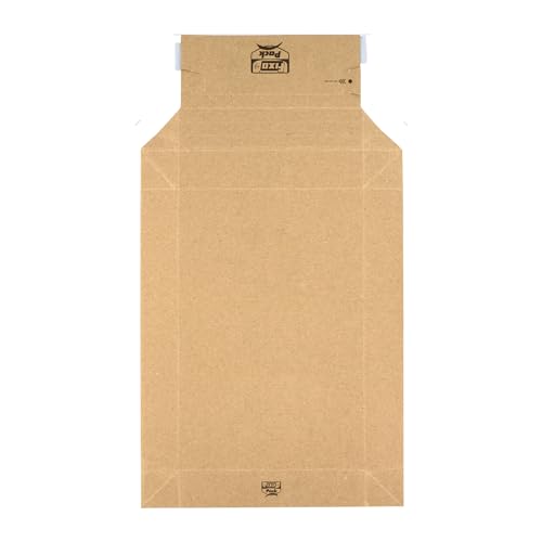 Fixo Packung | 30 Versandtaschen aus festem Karton mit Faltenbalg | 236 x 320 mm | Mindestmaße 165 x 250 mm | Faltenbalg 70 mm | selbstklebender Verschluss | perfekt für den Versand von Fixo